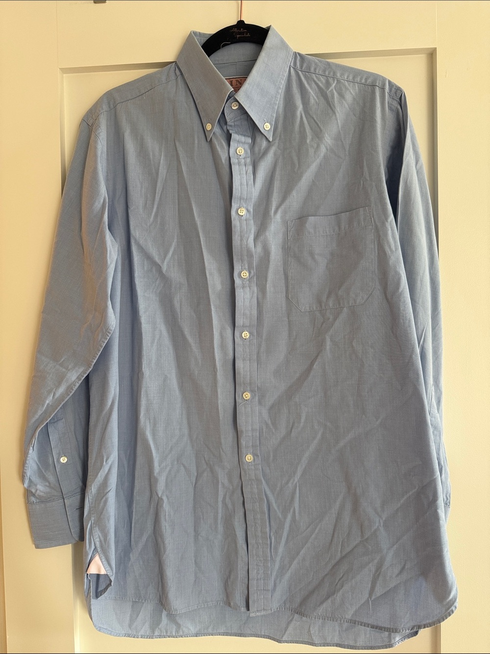 Thomas Pink Light Blue Button-Down Dress Shirt